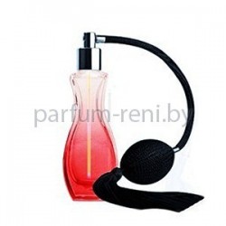 Флакон Грация 30мл красный (груша с кисточкой серебро)