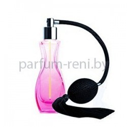 Флакон Грация 30мл розовый (груша с кисточкой серебро)