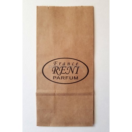 Пакет из крафтовой бумаги 8*17см с логотипом Рени 5шт