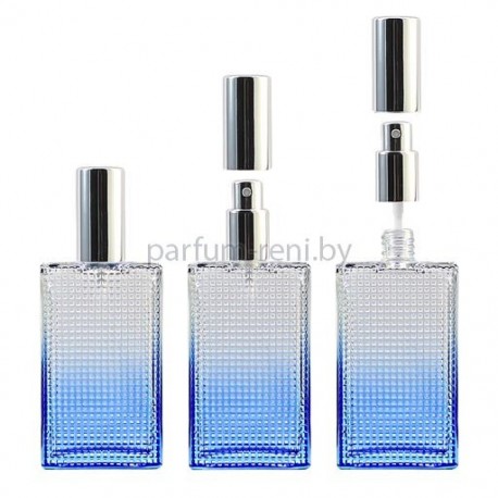 Флакон Престиж 100мл синий (спрей люкс серебро)