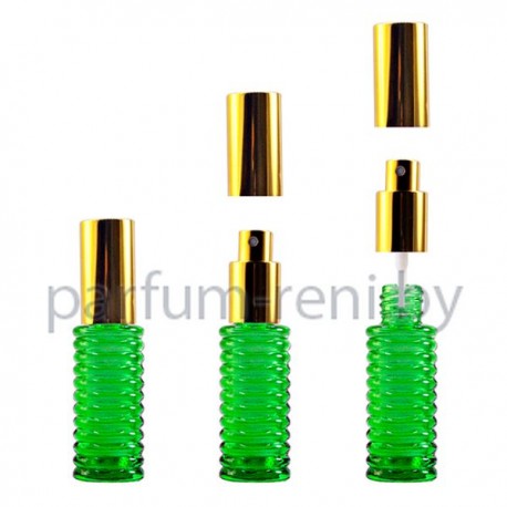 Флакон Спираль 20мл зеленый (спрей люкс золото)